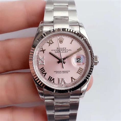 rolex watch with pink face|rolex datejust 36 pink.